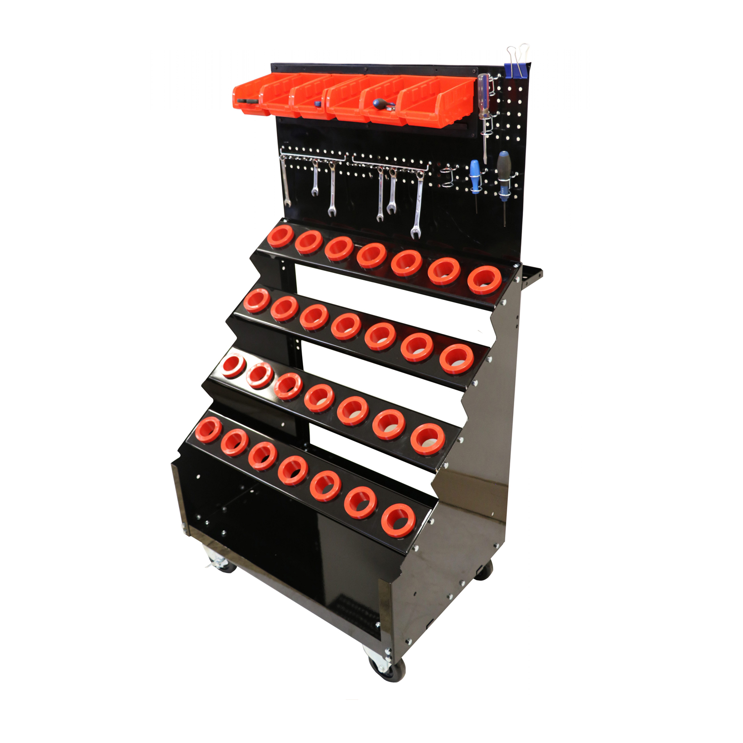 CNC Tool cart-Steps Model with Peg board,28 Holders ...